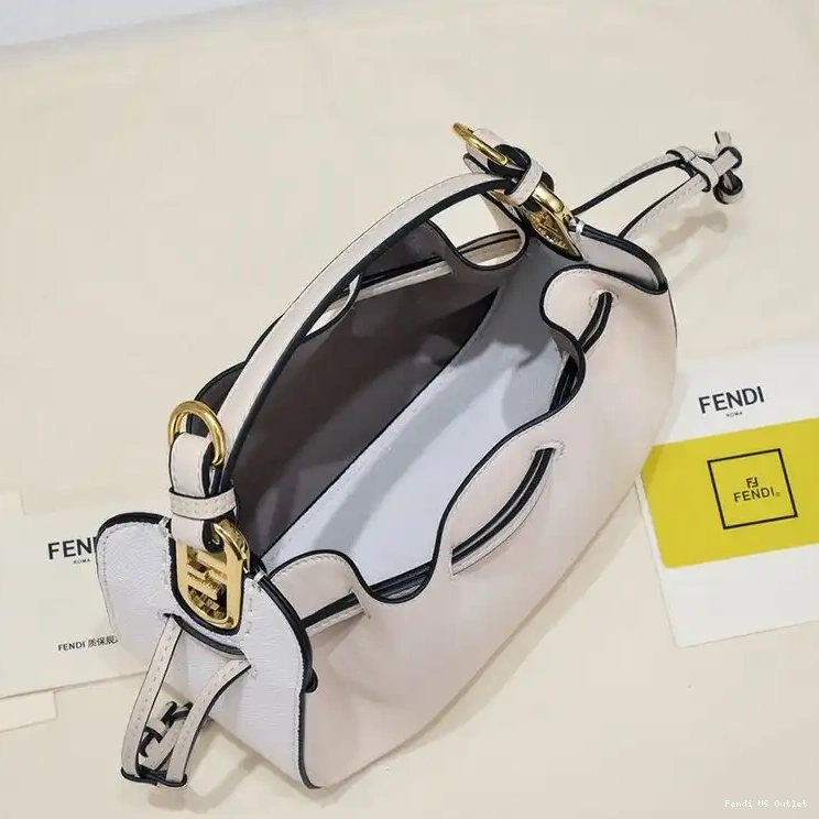 Affordable HOT Mini Pomodorino Calf Bucket Leather In Beige Fendi Bag 0617